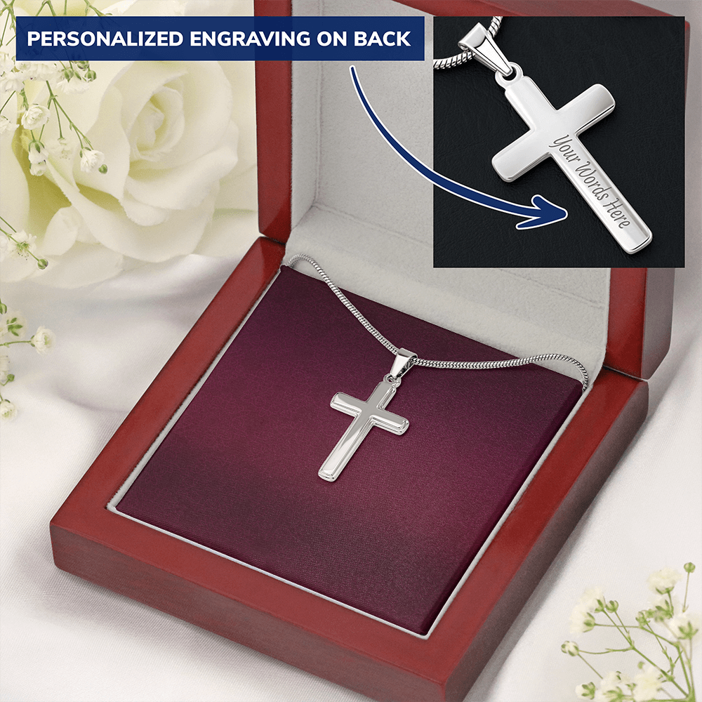 Personalisierte Kreuzkette mit Schlangenkette