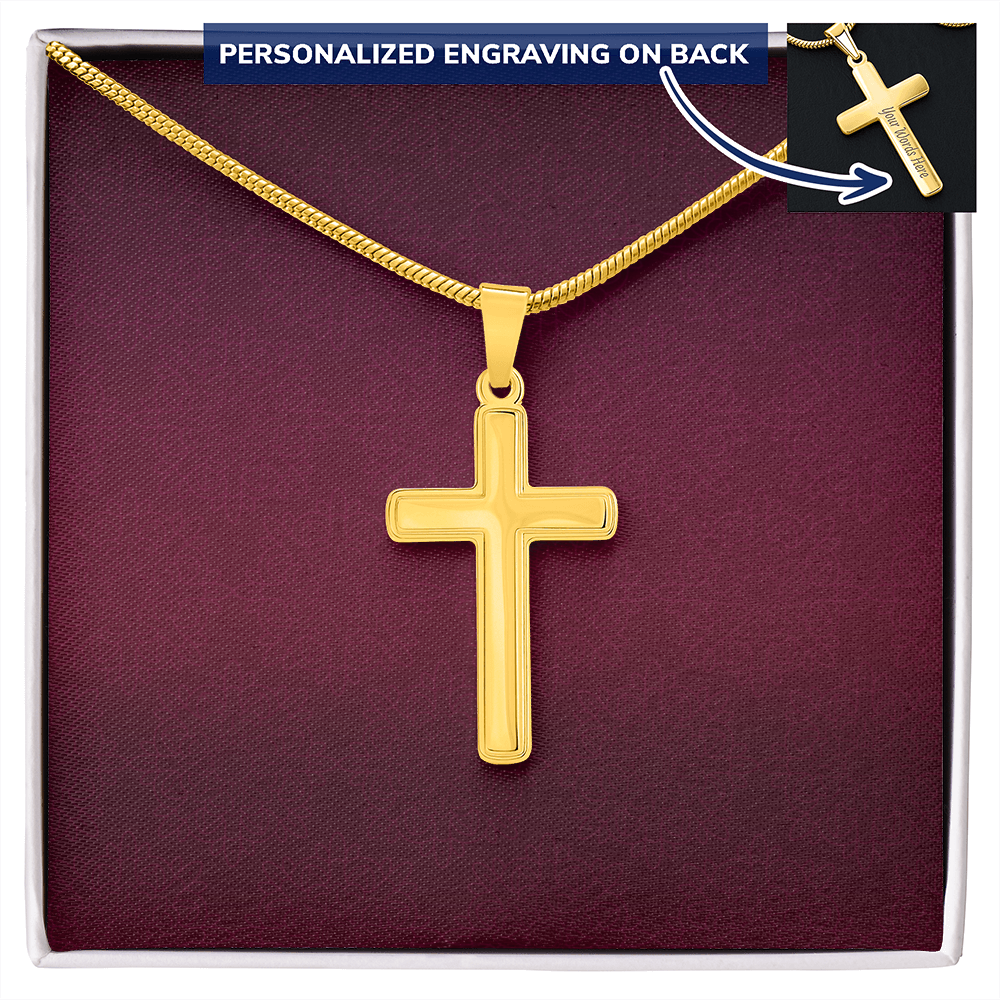 Personalisierte Kreuzkette mit Schlangenkette