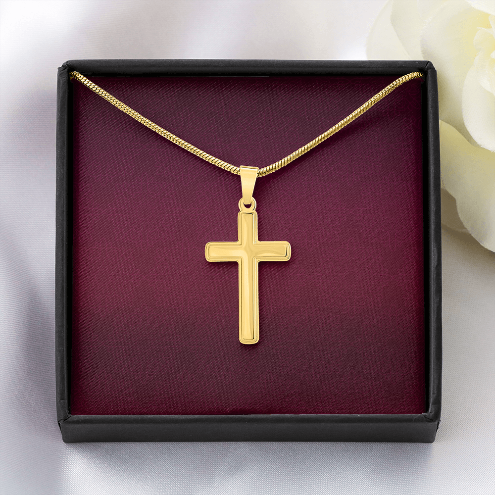 Personalisierte Kreuzkette mit Schlangenkette
