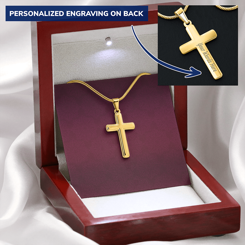 Personalisierte Kreuzkette mit Schlangenkette
