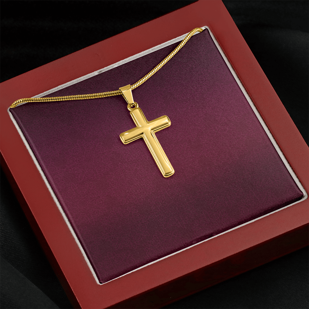 Personalisierte Kreuzkette mit Schlangenkette