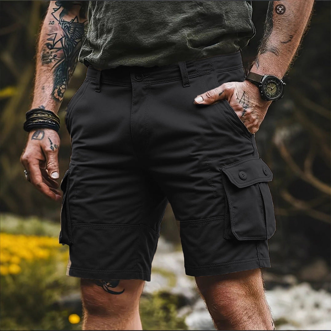 Men's Tactical Tooling Shorts Loose Straight Casual Pants
