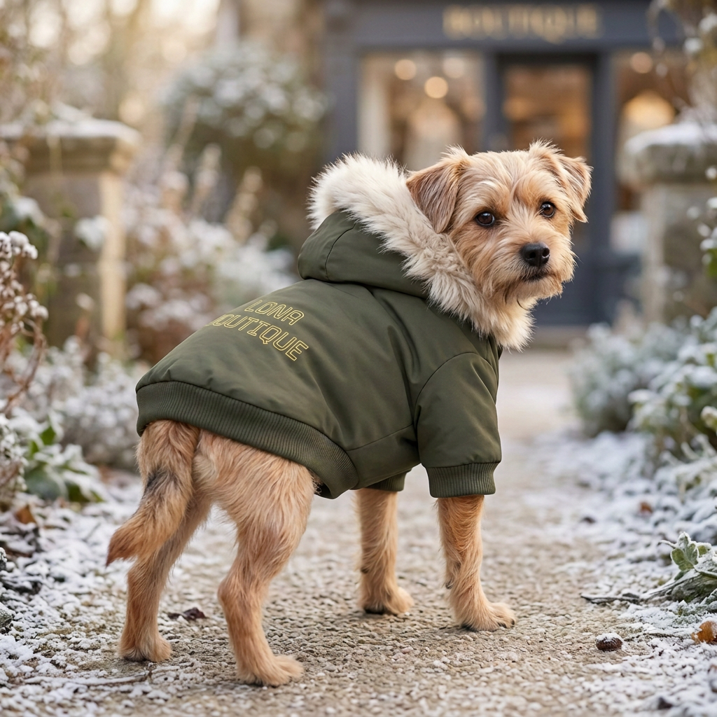 LONA BOUTIQUE Faux Fur Hooded Pet Parka Jacket